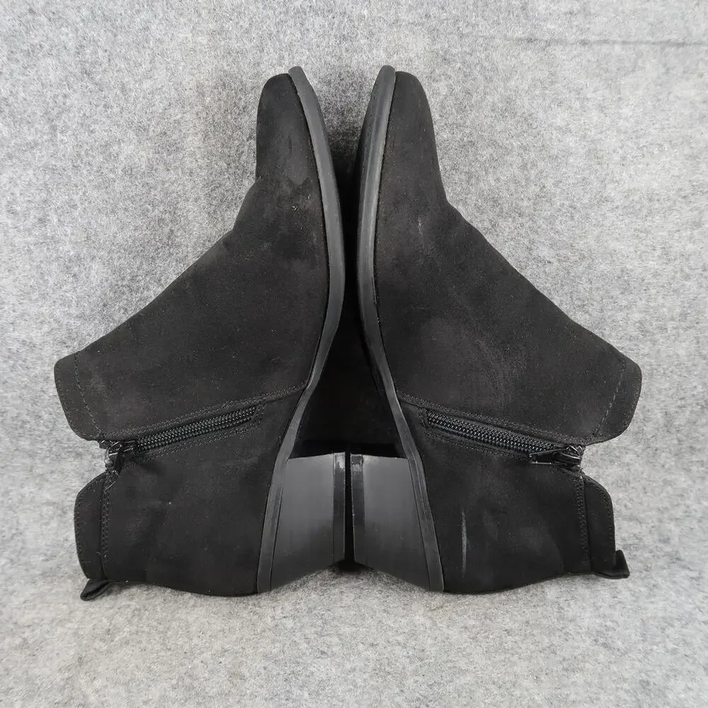 Madeline Girl Shoes Womens 7.5 Ankle Boots Fashion Block Heel Bootie Black_10